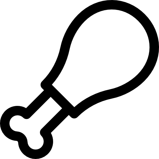 치킨 Basic Rounded Lineal icon
