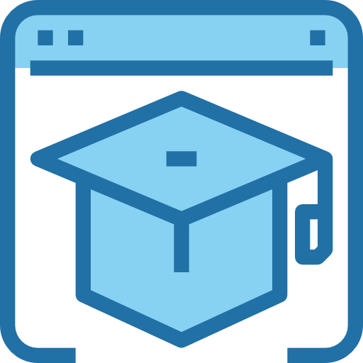 Online education Accurate Blue icon