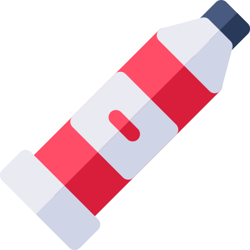 tubo de pintura Basic Rounded Flat icono
