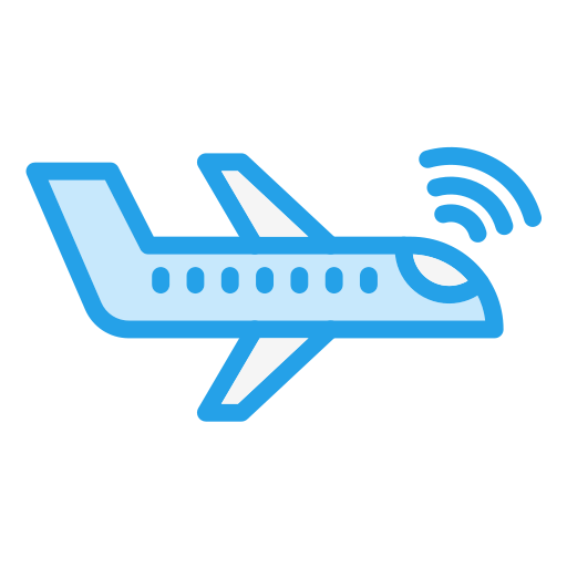 飛行機 Generic Blue icon