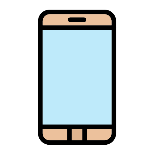 mobiele telefoon Generic Outline Color icoon