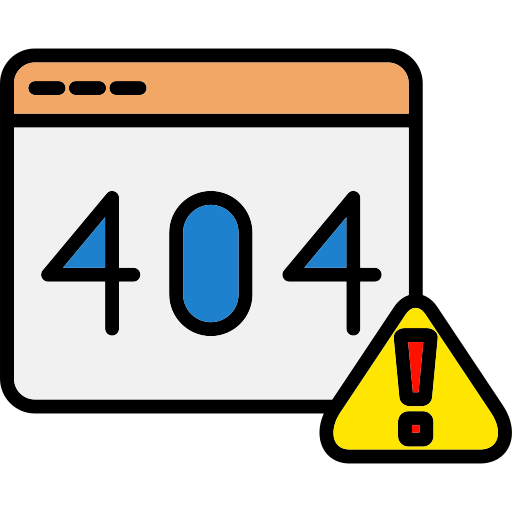 błąd 404 Generic Outline Color ikona