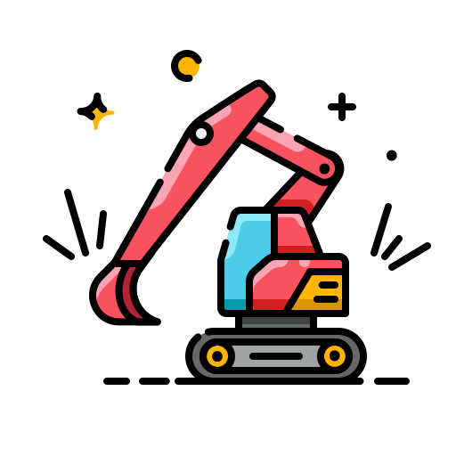 Excavator Generic Outline Color icon