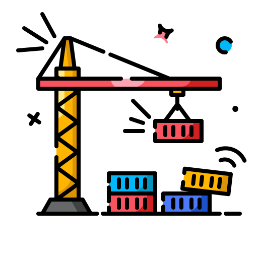 Tower crane Generic Outline Color icon