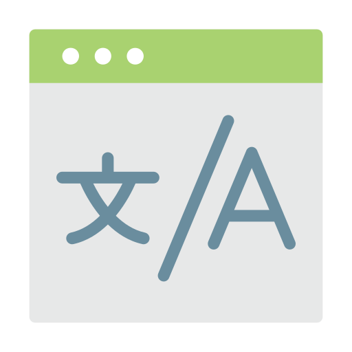 Online translator Vector Stall Flat icon