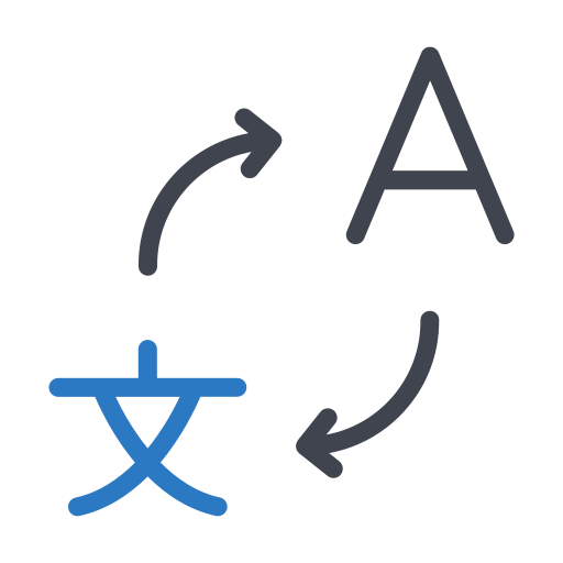 Language exchange Generic Blue icon
