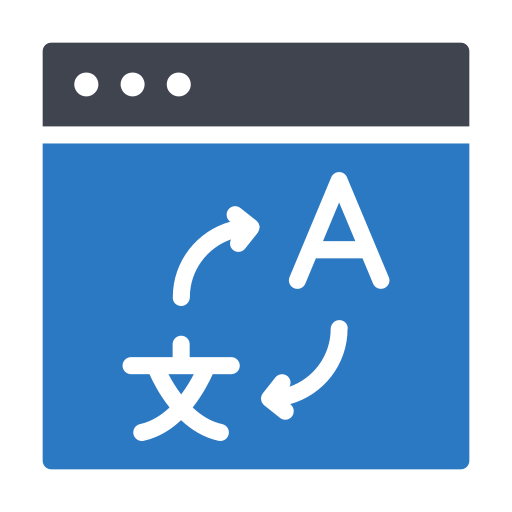 Online translator Generic Blue icon