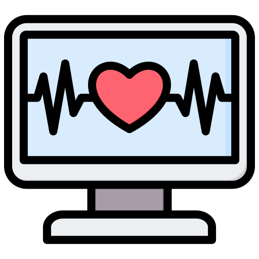 monitor de ecg Generic Outline Color icono
