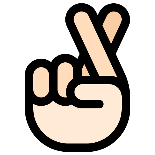 Crossing fingers Generic Outline Color icon