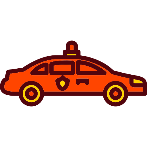 auto della polizia Generic Outline Color icona