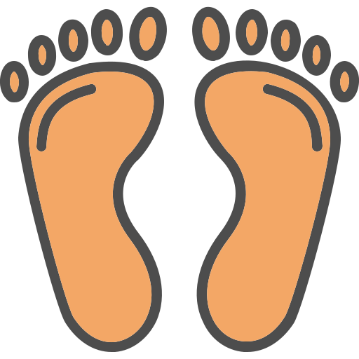 voetafdruk Generic Outline Color icoon