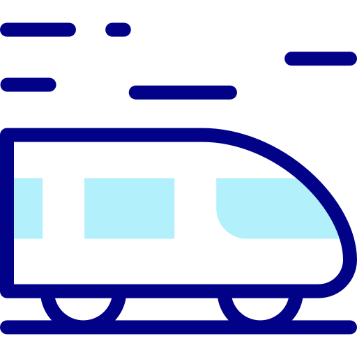 Train Detailed Mixed Lineal color icon