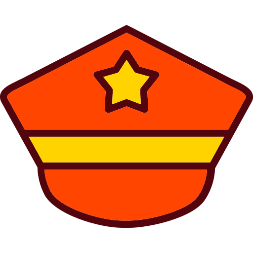 cappello della polizia Generic Outline Color icona
