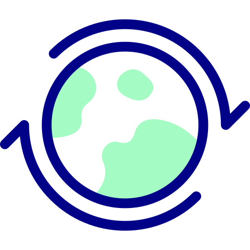 rotación de la tierra Detailed Mixed Lineal color icono