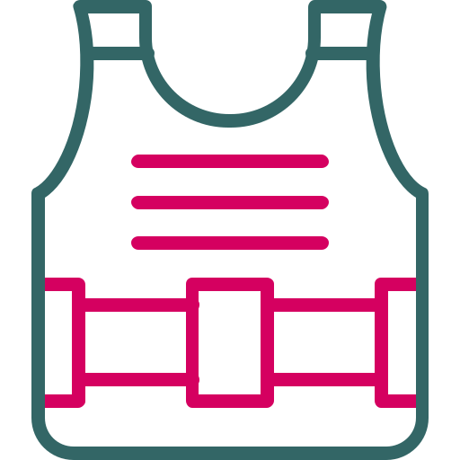 Bullet proof vest Generic Outline Color icon