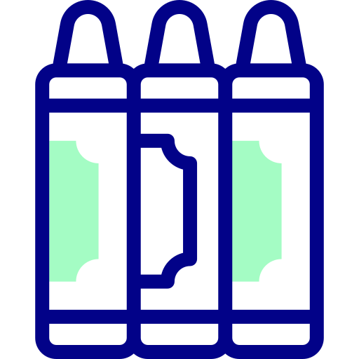 クレヨン Detailed Mixed Lineal color icon