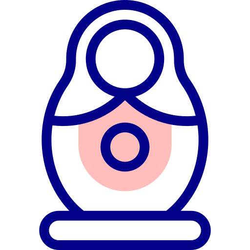lalka matrioszka Detailed Mixed Lineal color ikona