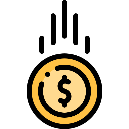 Coin Detailed Rounded Lineal color icon