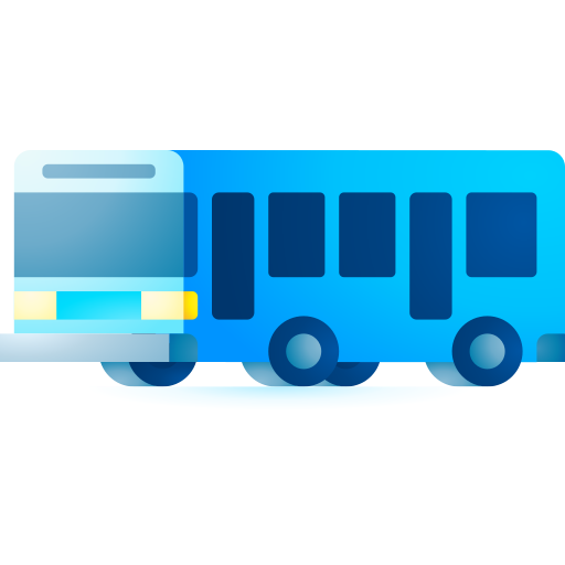 Bus 3D Toy Gradient icon