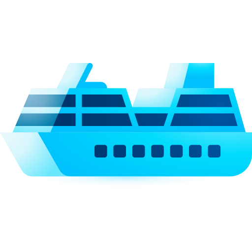 crucero 3D Toy Gradient icono
