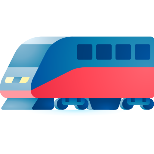 Train 3D Toy Gradient icon