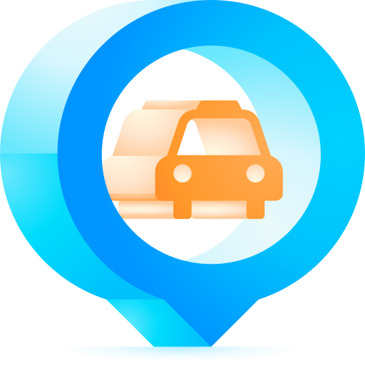 taxi 3D Toy Gradient icon