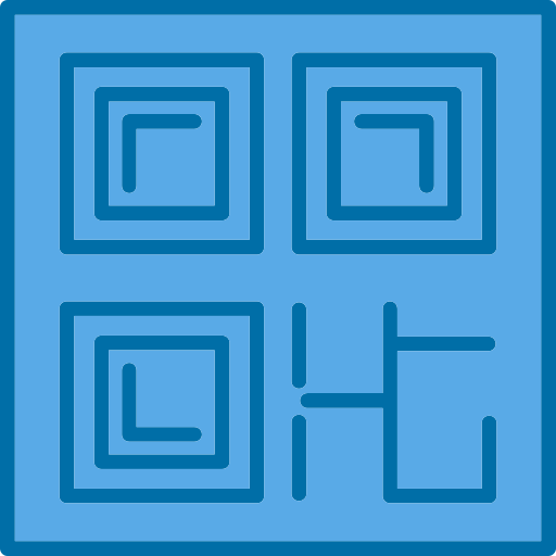 qr-code scannen Generic Blue icoon