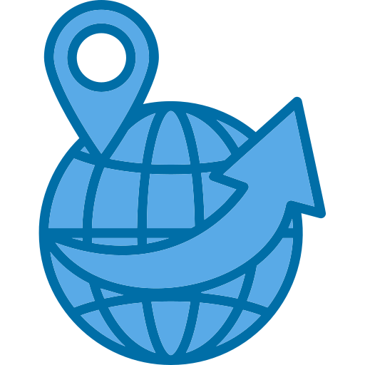 wereldwijde verzending Generic Blue icoon