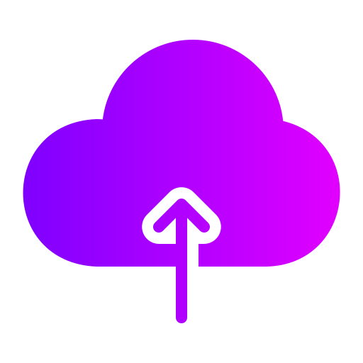 Cloud uploads Generic Flat Gradient icon
