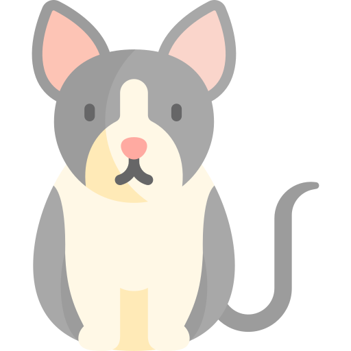 gato cornish rex Kawaii Flat icono
