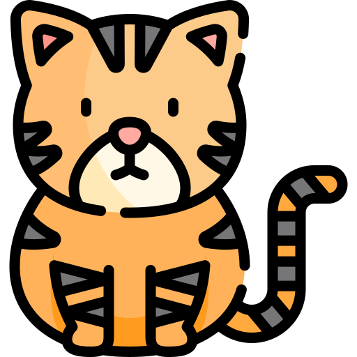 Toyger Kawaii Lineal color icon