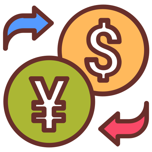 cambio de divisas Generic Outline Color icono