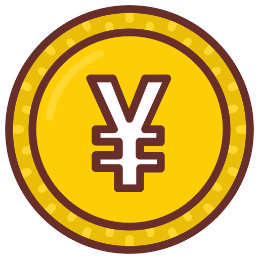 yen-symbool Generic Outline Color icoon