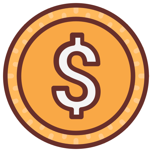 moneda de dólar Generic Outline Color icono