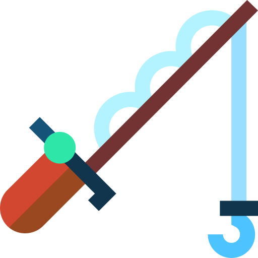 pescaria Basic Straight Flat Ícone