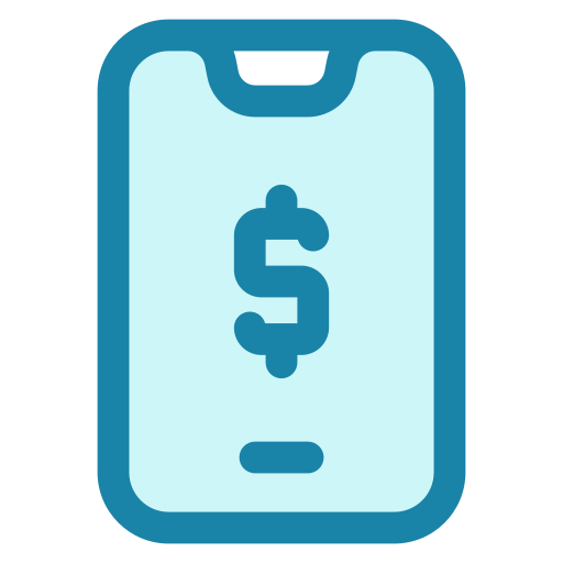 les services bancaires mobiles Generic Blue Icône