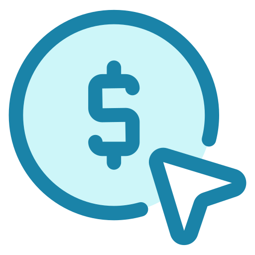 pay per click Generic Blue icon
