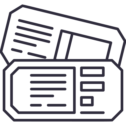 Ticket Generic Detailed Outline icon