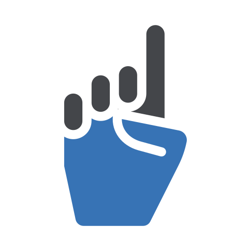 znak ręką Generic Blue ikona