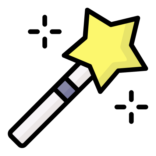 Magic wand Generic Outline Color icon