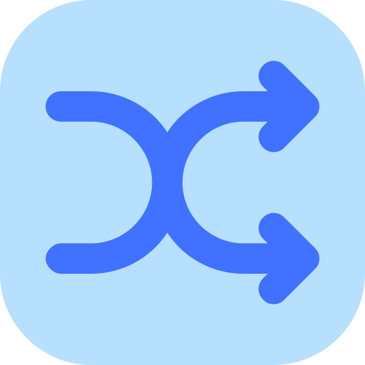 シャッフル Generic Blue icon