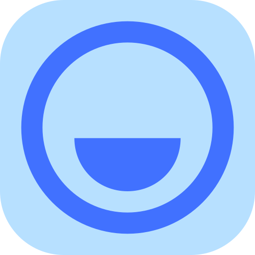 Smiling face Generic Blue icon