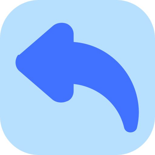실행 취소 Generic Blue icon