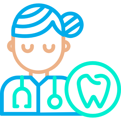 dentista Kiranshastry Lineal Blue icono