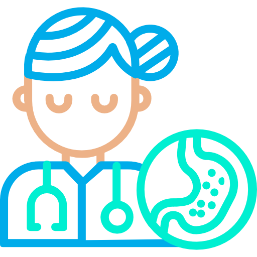 gastro-enteroloog Kiranshastry Lineal Blue icoon
