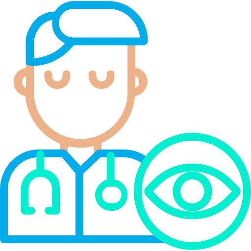 oftalmólogo Kiranshastry Lineal Blue icono