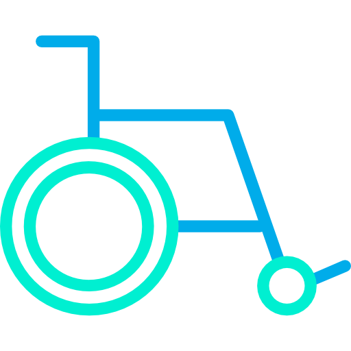 cadeira de rodas Kiranshastry Lineal Blue Ícone