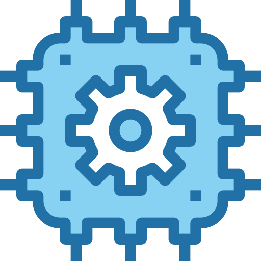 Artificial intelligence Accurate Blue icon