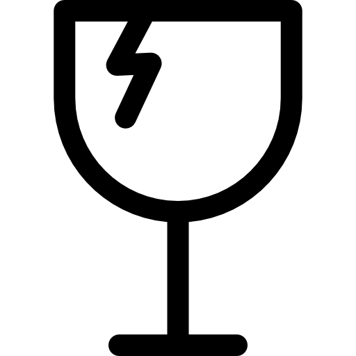 frágil Basic Rounded Lineal icono