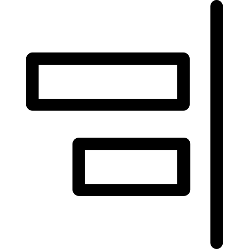 allineamento a destra Kiranshastry Lineal icona